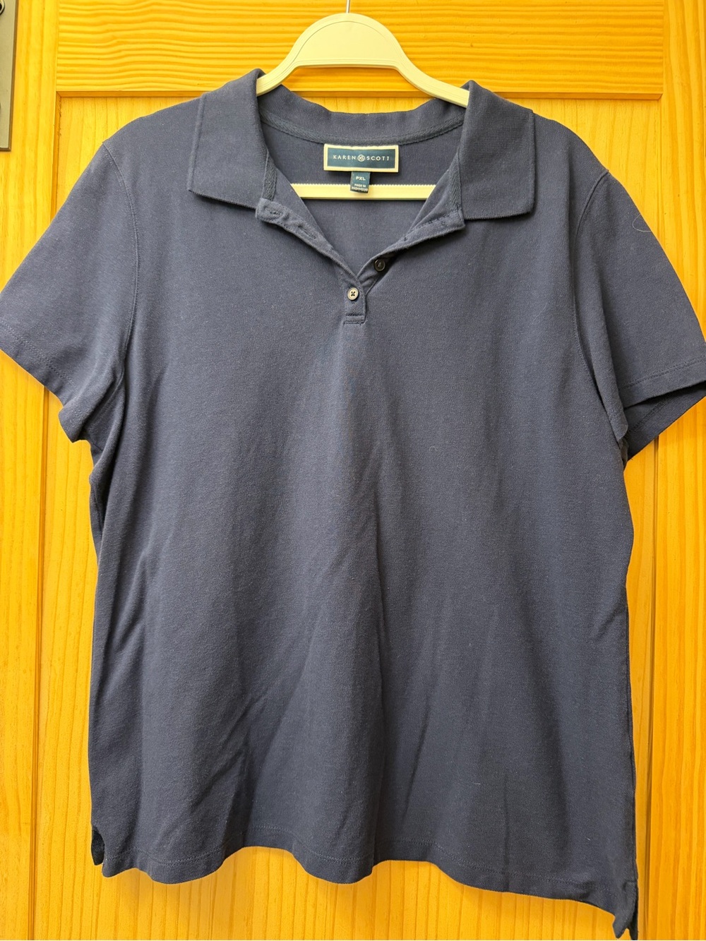 Karen Scott women’s  Navy Short-Sleeve Polo Shirt